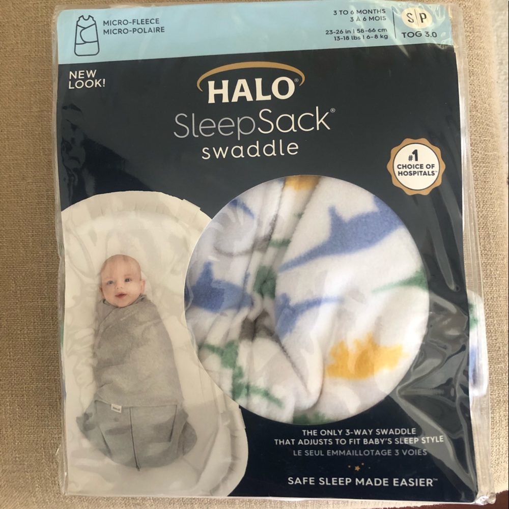 HALO sleepsack swaddle - micro fleece size small 3-6 months